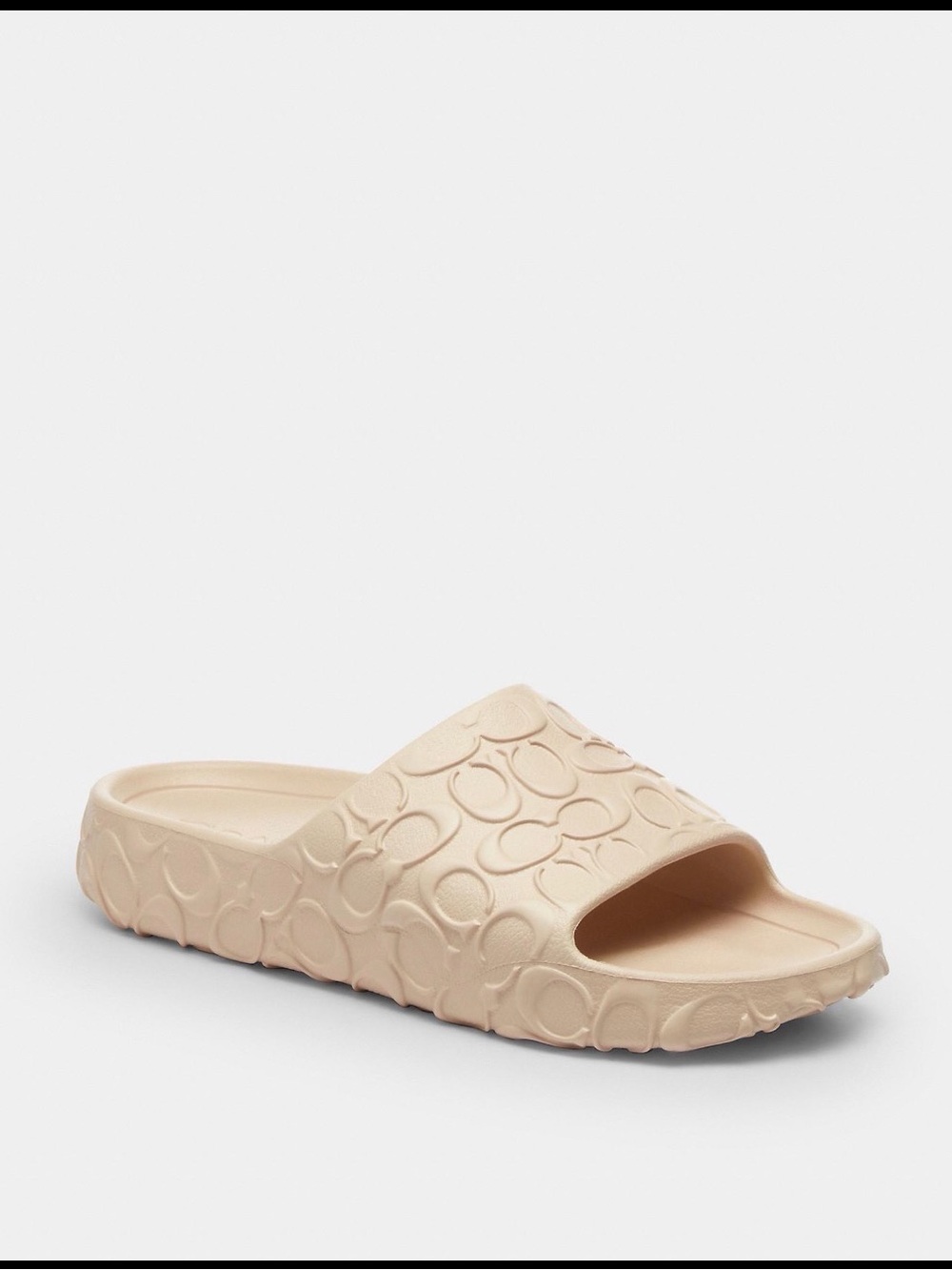 Coach Bay Slide Sandals Ivory Signature C Logo US Size 10 B New With Box